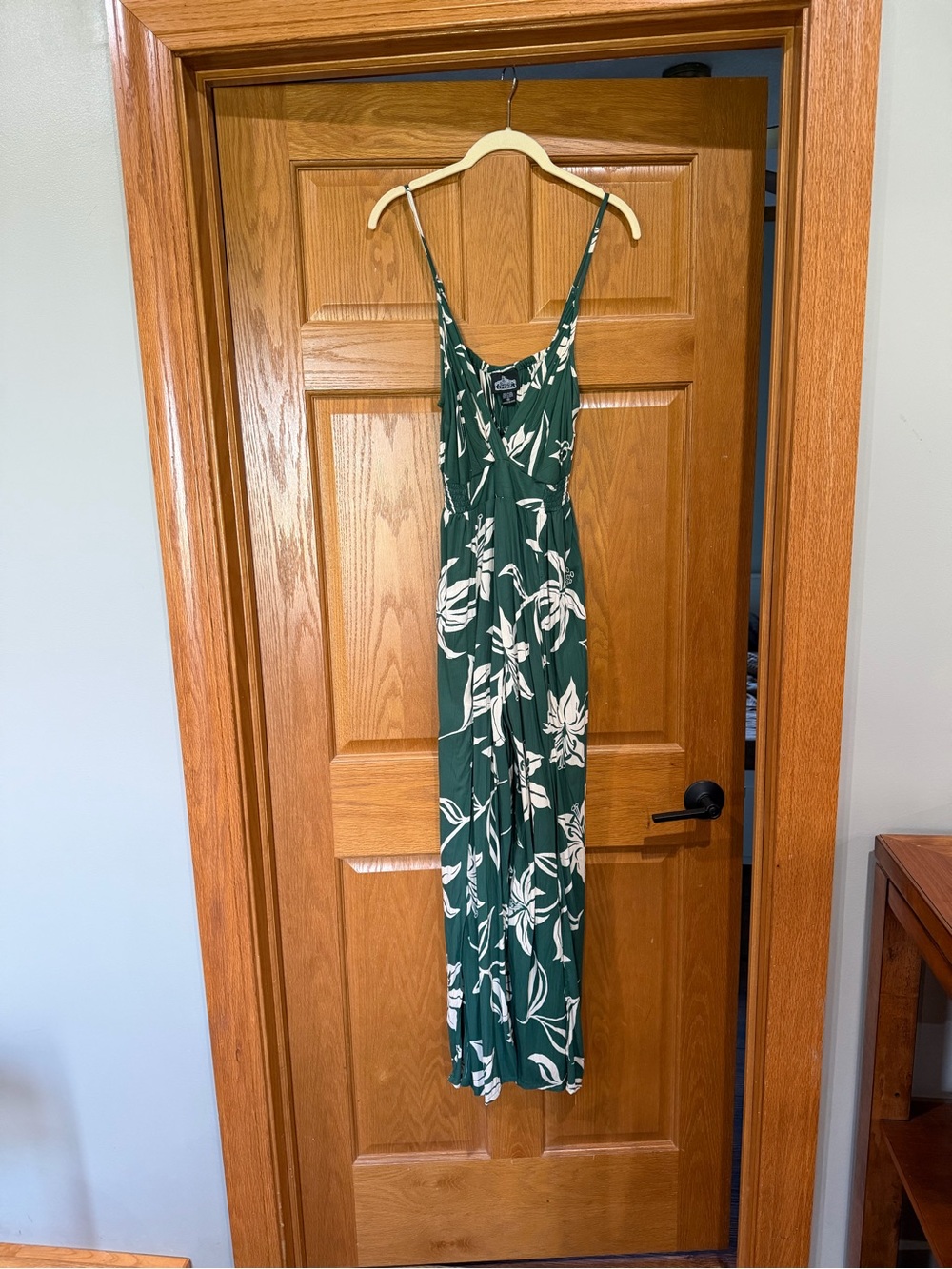 Angie Forest Green Floral Jumpsuit